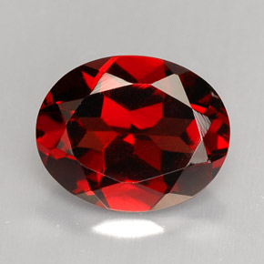 Granato almandino naturale rosso da 3,00 ct, taglio ovale, VVS-VS