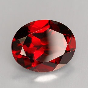 Granato almandino naturale rosso da 3,00 ct, taglio ovale, VVS-VS