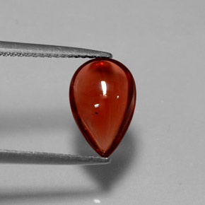 Granato Almandino Rosso arancione naturale da 2.34 ct, Trasparente, Trasparente/Traslucido