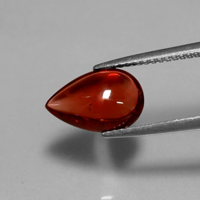 Granato Almandino Rosso arancione naturale da 2.34 ct, Trasparente, Trasparente/Traslucido