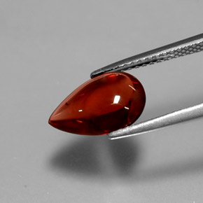 Granato Almandino Rosso arancione naturale da 2.34 ct, Trasparente, Trasparente/Traslucido
