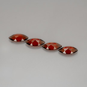 Gemme di granato almandino rosso arancione naturale da  ct, taglio marquise, VS