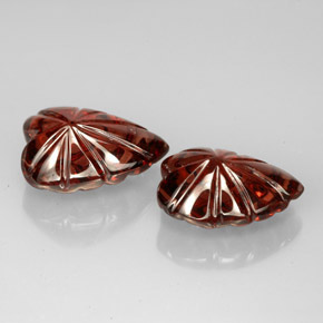 Gemme di Granato Almandino Rosso scuro naturale da  ct, A forma di cuore, Traslucido