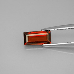 Granato almandino rosso naturale da 1,09 ct, taglio a baguette, VVS-VS