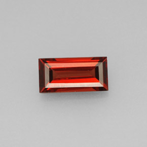 Granato almandino naturale rosso da 0,96 ct, baguette, VVS-VS