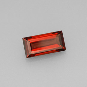 Granato almandino naturale rosso da 0,96 ct, baguette, VVS-VS