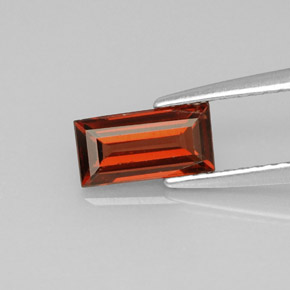 Granato almandino naturale rosso da 1,04 ct, baguette, VVS-VS