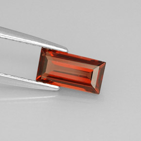 Granato almandino naturale rosso da 1,04 ct, baguette, VVS-VS
