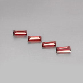 Gemme di Granato Almandino Rosso naturale da  ct, Taglio a baguette, VVS-VS