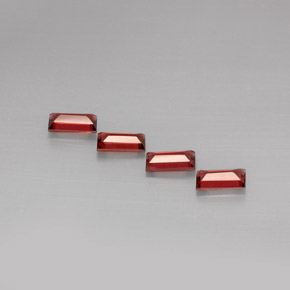 Gemme di Granato Almandino Rosso naturale da  ct, Taglio a baguette, VVS-VS