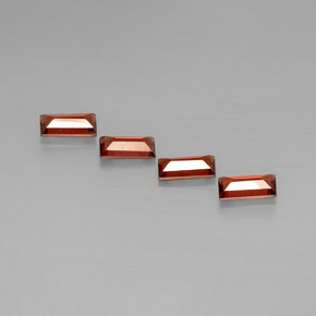 Granato almandino naturale rosso da  ct, baguette, VVS-VS
