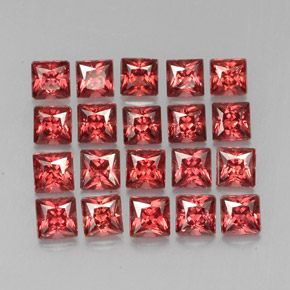 Gemme di Granato Almandino Rosso naturale da  ct, Quadrato, VVS-VS