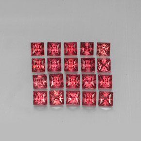 Gemme di Granato Almandino Rosso naturale da  ct, Quadrato, VVS-VS