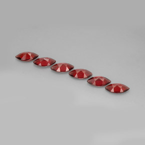 Gemme di Granato Almandino Rosso naturale da  ct, Taglio marquise, VVS-VS