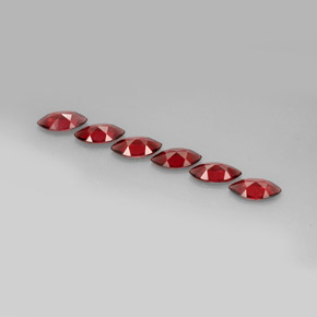 Gemme di Granato Almandino Rosso naturale da  ct, Taglio marquise, VVS-VS