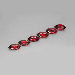 Granato almandino naturale rosso da  ct, marchesa, VVS-VS