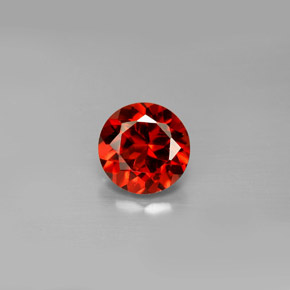 Granato almandino rosso naturale da 1,57 ct, taglio rotondo, VVS-VS