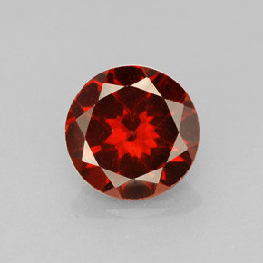 Granato almandino naturale rosso da 1,47 ct, taglio rotondo, VVS-VS