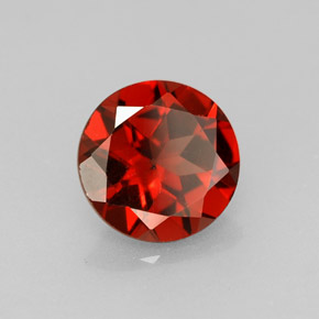 Granato almandino naturale rosso da 1,47 ct, taglio rotondo, VVS-VS