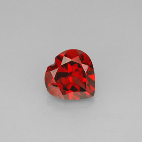 Granato almandino rosso naturale da 1,48 ct, a forma di cuore, VVS-VS
