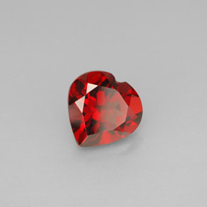 Granato almandino rosso naturale da 1,48 ct, a forma di cuore, VVS-VS
