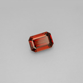 Granato almandino naturale rosso da 1,05 ct, taglio smeraldo, VS