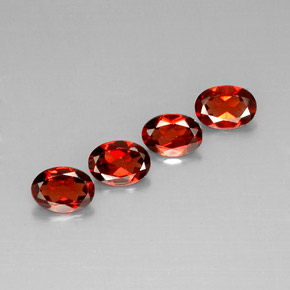 Granato almandino naturale rosso da  ct, taglio ovale, VS