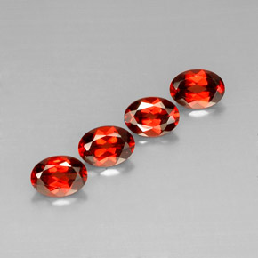 Granato almandino naturale rosso da  ct, taglio ovale, VS