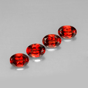 Granato almandino naturale rosso da  ct, taglio ovale, VS