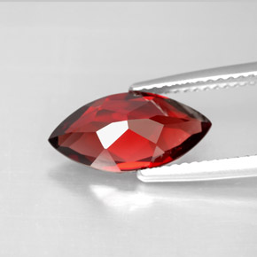 Granato almandino rosso scuro naturale da 3,10 ct, taglio marquise, VVS-VS