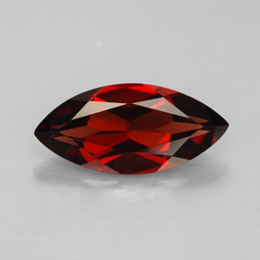 Granato Almandino Rosso scuro naturale da 3.31 ct, Taglio marquise, VVS-VS