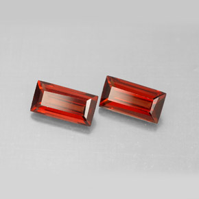 Gemme di granato almandino rosso intenso naturale da  ct, baguette, VVS-VS