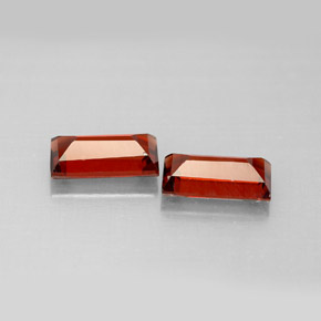 Gemme di granato almandino rosso intenso naturale da  ct, baguette, VVS-VS