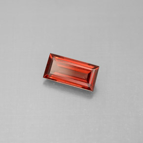 Granato almandino naturale rosso da 1,05 ct, baguette, VS