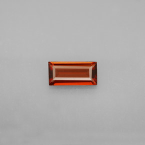 Granato Almandino Rosso arancione naturale da 0.71 ct, Taglio a baguette, VS