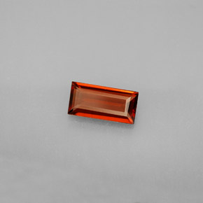 Granato Almandino Rosso arancione naturale da 0.71 ct, Taglio a baguette, VS