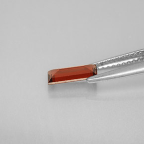 Granato almandino arancione rossastro naturale da 0,73 ct, baguette, VS