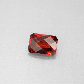 Granato almandino naturale rosso da 1,06 ct, taglio smeraldo, VVS-VS