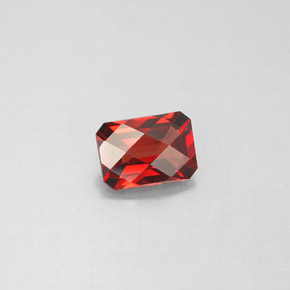 Granato almandino naturale rosso da 1,06 ct, taglio smeraldo, VVS-VS
