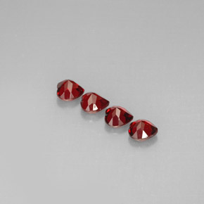 Granato almandino naturale rosso da  ct, a forma di cuore, VVS-VS