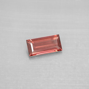 Granato Almandino Rosso arancione naturale da 0.84 ct, Taglio a baguette, VVS-VS