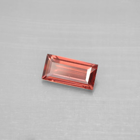 Granato Almandino Rosso arancione naturale da 0.84 ct, Taglio a baguette, VVS-VS