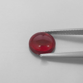 Granato Almandino Rosso scuro naturale da 2.54 ct, Trasparente, Trasparente/Traslucido