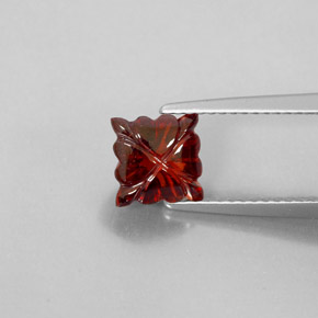 Granato almandino naturale rosso da 2,21 ct, trasparente, trasparente/traslucido