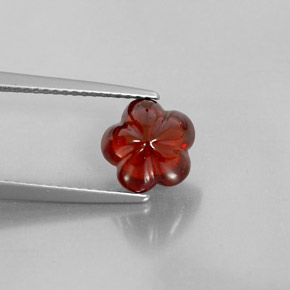 Granato almandino naturale rosso da 3,15 ct, trasparente, trasparente/traslucido