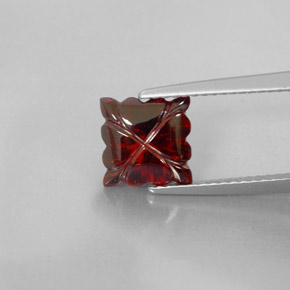 Granato almandino naturale rosso da 3,15 ct, trasparente, trasparente/traslucido