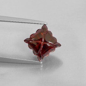 Granato almandino naturale rosso da 3,15 ct, trasparente, trasparente/traslucido