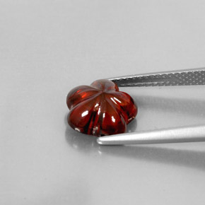 Granato Almandino Rosso scuro naturale da 3.36 ct, Trasparente, Trasparente/Traslucido