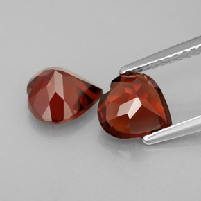 Gemme di Granato Almandino Rosso scuro naturale da  ct, A forma di cuore, VVS-VS