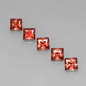 Gemme di Granato Almandino Rosso naturale da  ct, Quadrato, VVS